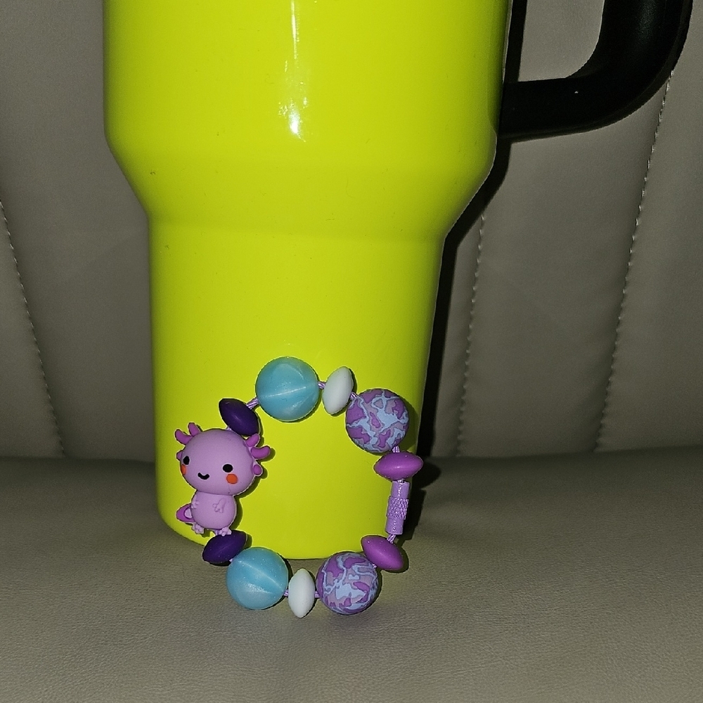 Purple Axolotl Tumbler Charm